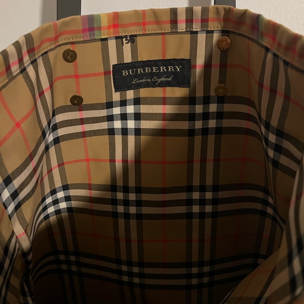 Burberry Vintage Rainbow Nova Check Pride Large Shopper Tote - Picture 3 of 7